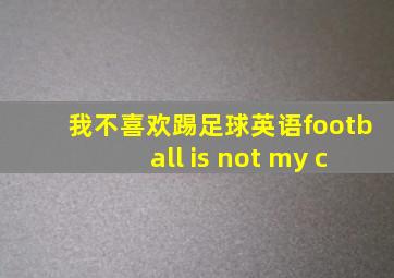 我不喜欢踢足球英语football is not my c